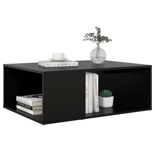 Foto 5 | Mesa De Café Vidaxl De Madera De Ingeniería Negra 90x67x33 Cm - Venta Internacional.