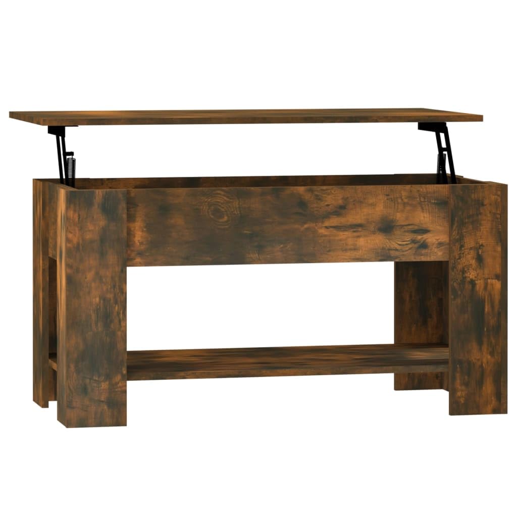 Mesa De Café Vidaxl De Madera De Roble Ahumado 101 X 49 X 52 Cm - Venta Internacional.