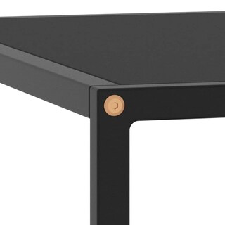Foto 3 | Mesa De Café Vidaxl Moderna Con Marco De Acero De Vidrio Templado Negro - Venta Internacional.