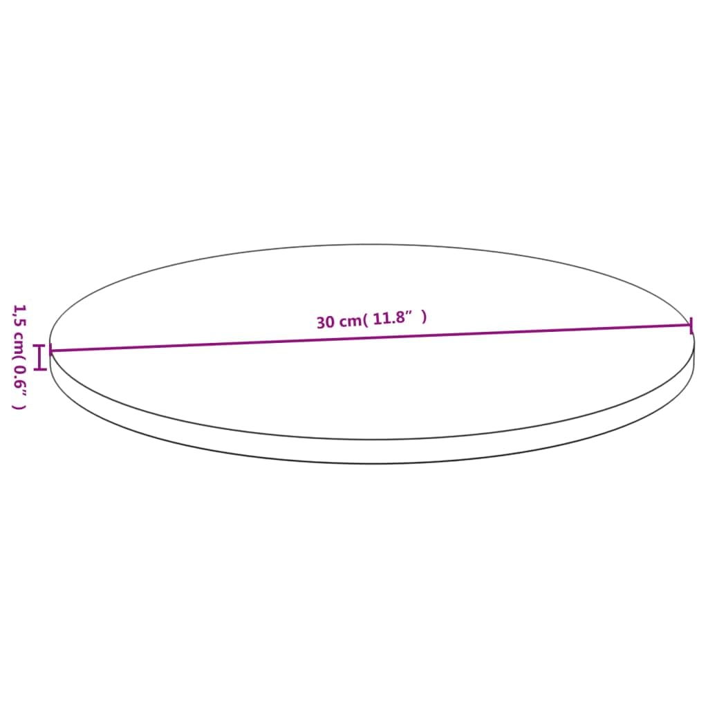 Foto 7 pulgar | Tablero De Mesa De Bambú Vidaxl Redondo 30 Cm Marrón Para Mesas De Café - Venta Internacional.