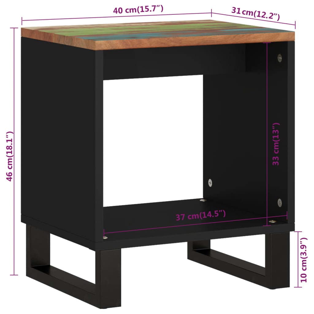 Foto 4 | Mesa De Café Vidaxl Hecha A Mano En Madera Recuperada Multicolor - Venta Internacional.