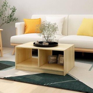 Foto 2 | Mesa De Café Vidaxl De Madera Maciza De Pino 75x50x33 5 Cm - Venta Internacional.