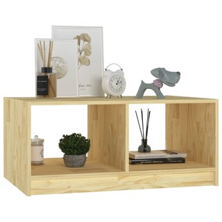 Foto 5 | Mesa De Café Vidaxl De Madera Maciza De Pino 75x50x33 5 Cm - Venta Internacional.