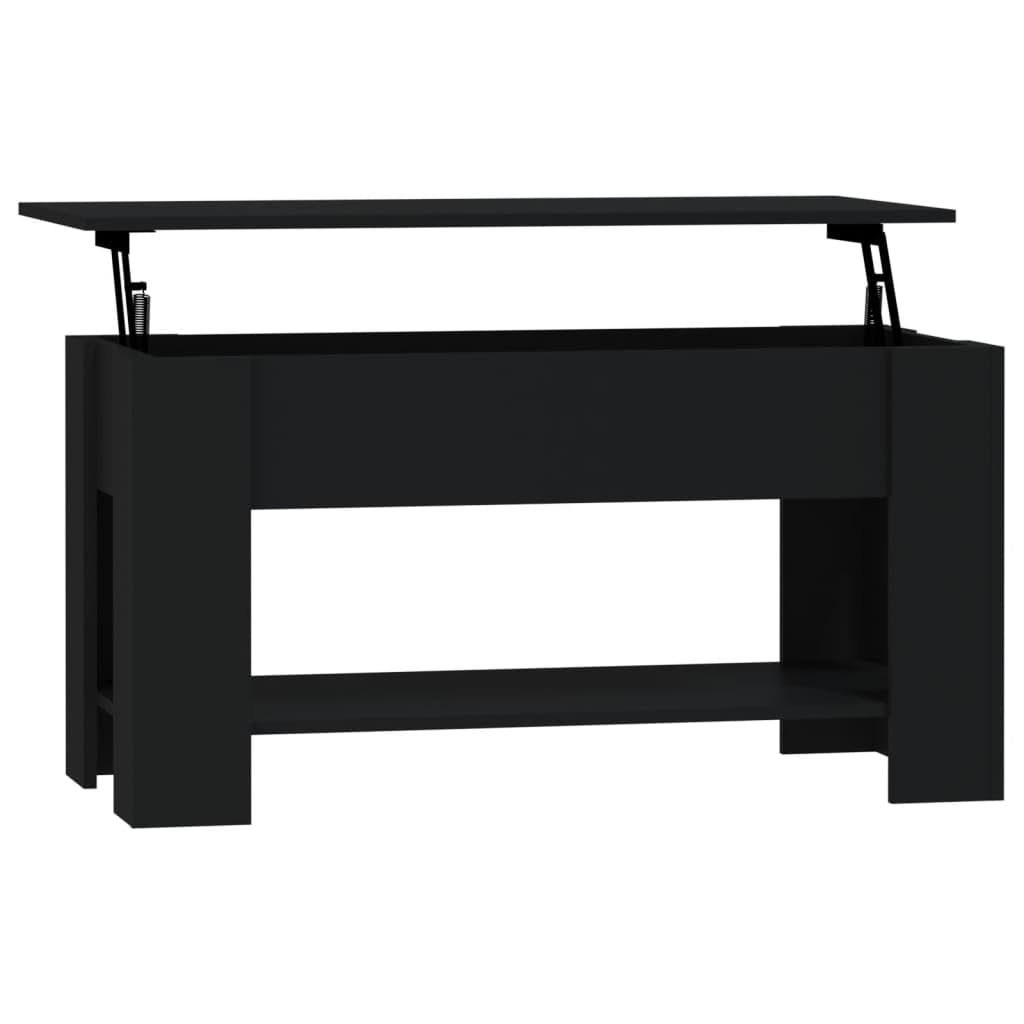 Mesa De Café Vidaxl De Madera De Ingeniería Negra 101 X 49 X 52 Cm - Venta Internacional.