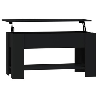 Foto 1 | Mesa De Café Vidaxl De Madera De Ingeniería Negra 101 X 49 X 52 Cm - Venta Internacional.