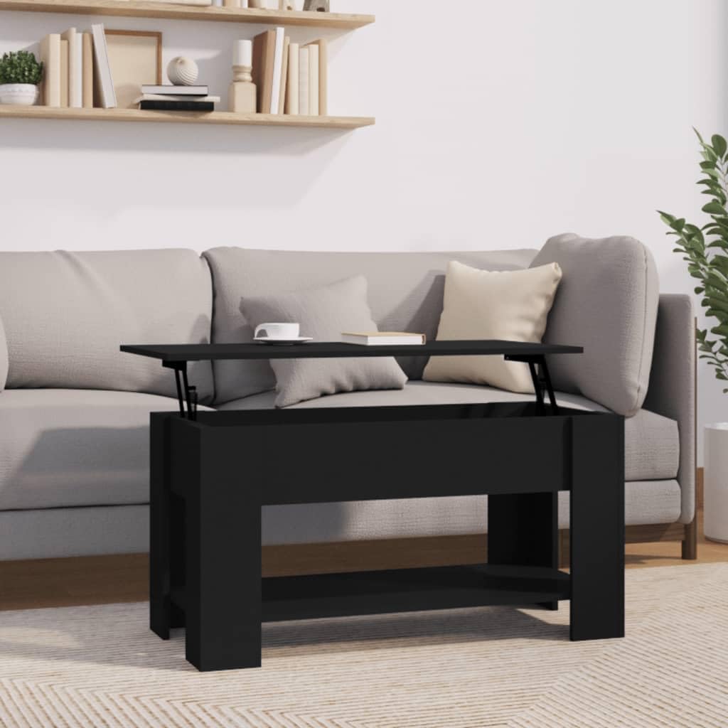 Foto 3 pulgar | Mesa De Café Vidaxl De Madera De Ingeniería Negra 101 X 49 X 52 Cm - Venta Internacional.