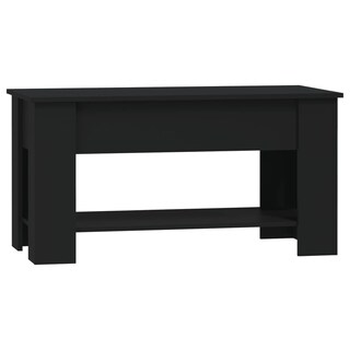 Foto 3 | Mesa De Café Vidaxl De Madera De Ingeniería Negra 101 X 49 X 52 Cm - Venta Internacional.