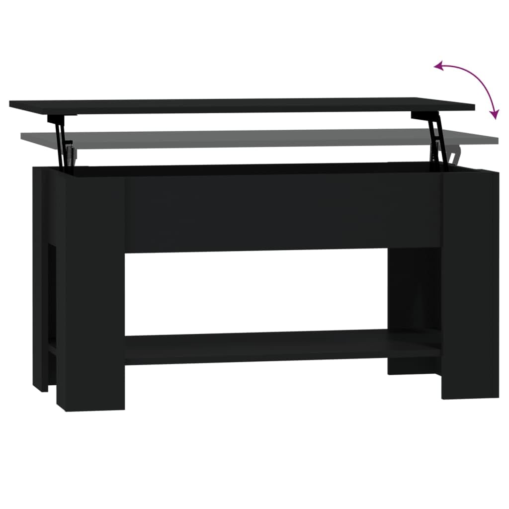 Foto 7 pulgar | Mesa De Café Vidaxl De Madera De Ingeniería Negra 101 X 49 X 52 Cm - Venta Internacional.
