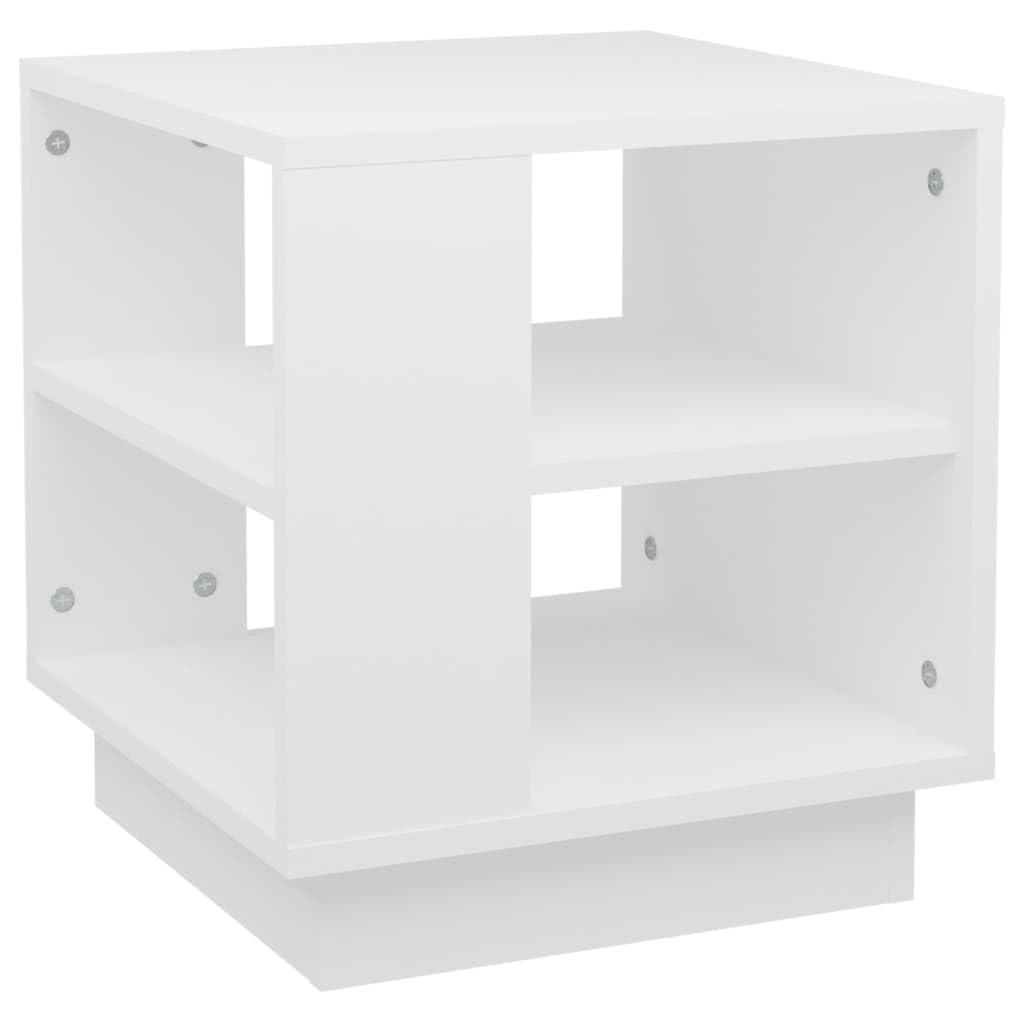 Mesa De Café Vidaxl De Madera Artificial Blanca 40x40x43 Cm - Venta Internacional.