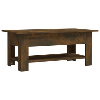Foto 1 | Mesa De Café Vidaxl De Madera Aglomerada De Roble Ahumado 102x55x42 Cm - Venta Internacional.
