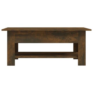 Foto 3 | Mesa De Café Vidaxl De Madera Aglomerada De Roble Ahumado 102x55x42 Cm - Venta Internacional.