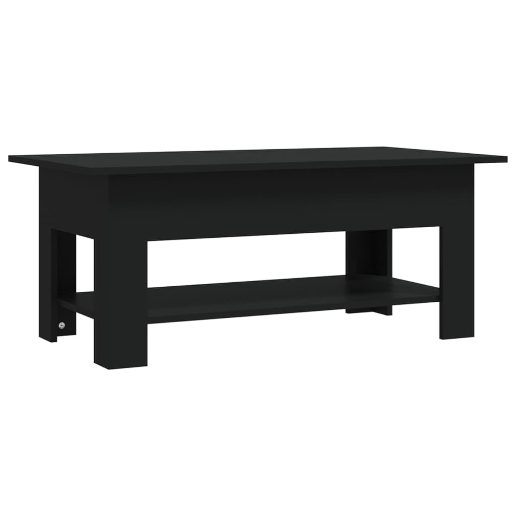 Mesa De Café Vidaxl De Madera De Ingeniería Negra 102x55x42 Cm - Venta Internacional.