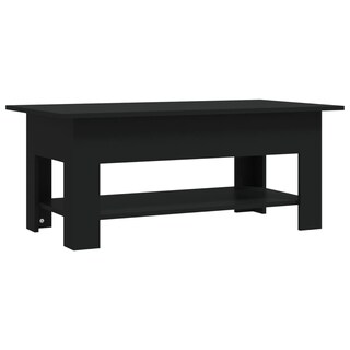 Foto 1 | Mesa De Café Vidaxl De Madera De Ingeniería Negra 102x55x42 Cm - Venta Internacional.