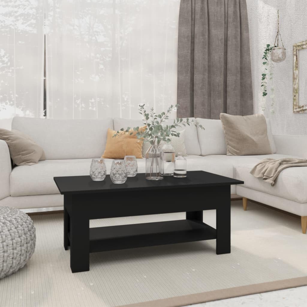 Foto 3 pulgar | Mesa De Café Vidaxl De Madera De Ingeniería Negra 102x55x42 Cm - Venta Internacional.