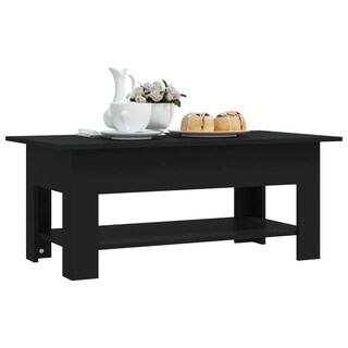 Foto 5 | Mesa De Café Vidaxl De Madera De Ingeniería Negra 102x55x42 Cm - Venta Internacional.