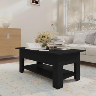 Foto 6 | Mesa De Café Vidaxl De Madera De Ingeniería Negra 102x55x42 Cm - Venta Internacional.