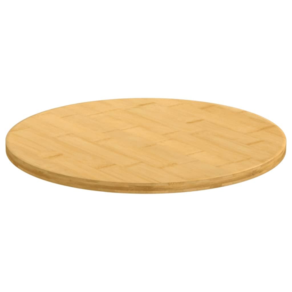 Foto 4 pulgar | Tablero De Mesa Vidaxl Redondo De Bambú  50 X 1 5 Cm  Barnizado  Marrón - Venta Internacional.