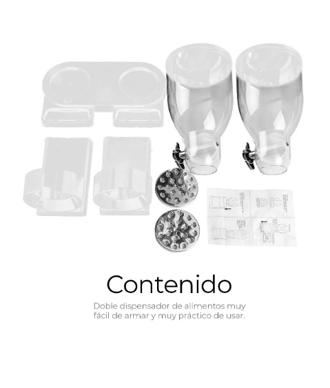 Foto 4 pulgar | Dispensador De Cereal Despachador Doble Alimentos Y Semillas Color Blanco