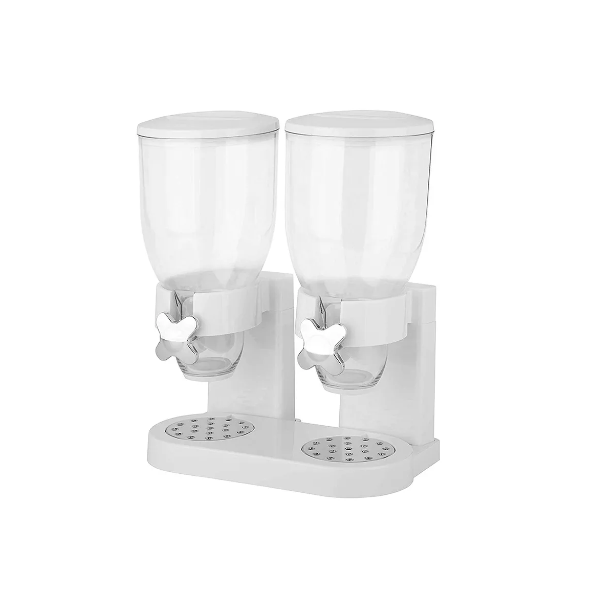 Dispensador De Cereal Despachador Doble Alimentos Y Semillas Eo Safe Imports Esi-18120 Blanco