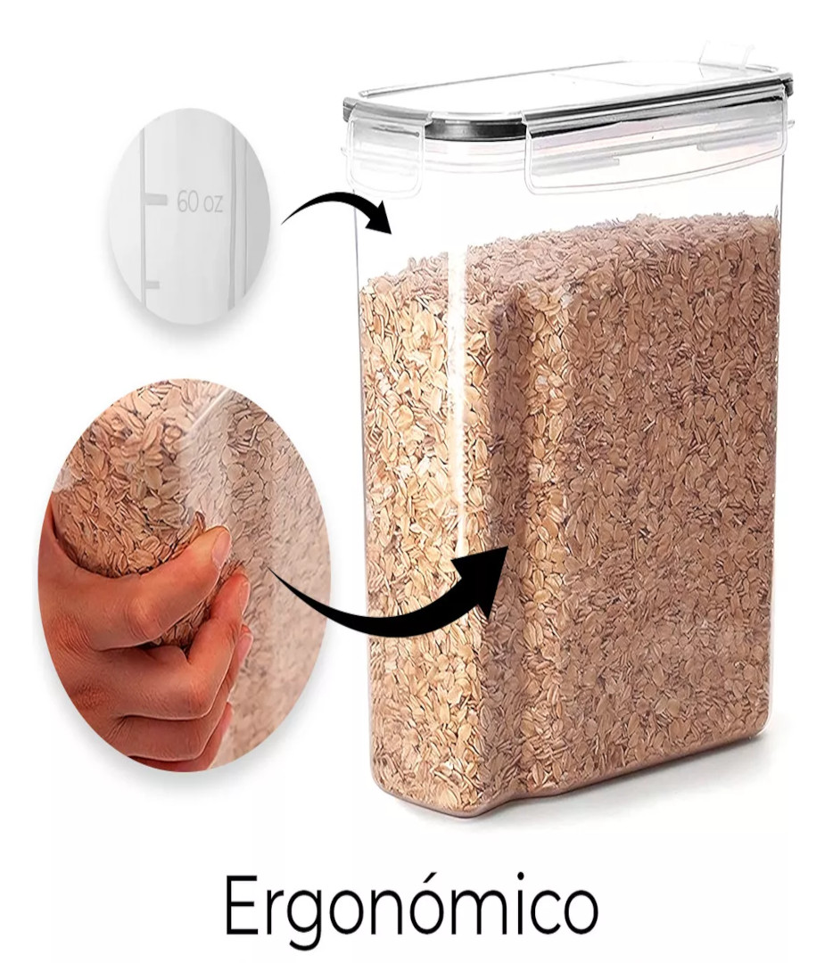 Foto 4 | 4 Contenedores Herméticos De Cereal + Termo De Agua Güish