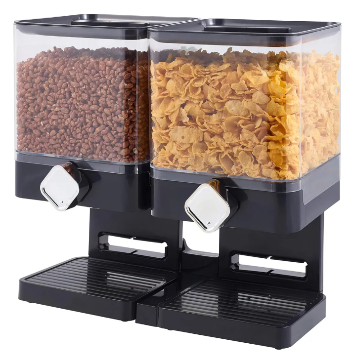 Dispensador De Cereal Xtellar Cuadrado Negro