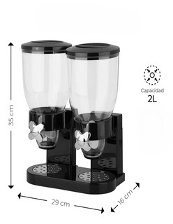 Foto 4 | Dispensador De Cereal Color Negro + Termo Güish Gratis