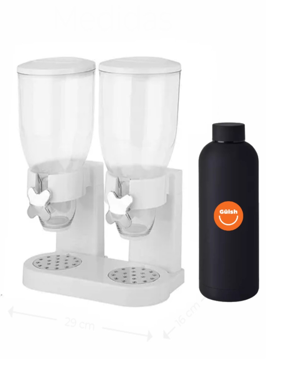 Dispensador De Cereal Color Blanco + Termo Güish Gratis