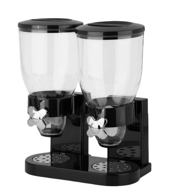 Foto 1 | Dispensador Xtellar De Cereal Despachador Doble Alimentos Y Semillas Color Negro
