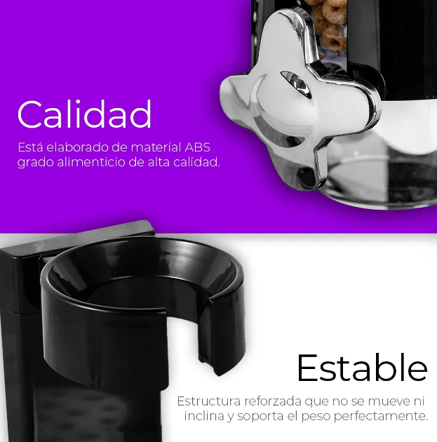 Foto 5 pulgar | Dispensador Xtellar De Cereal Despachador Doble Alimentos Y Semillas Color Negro