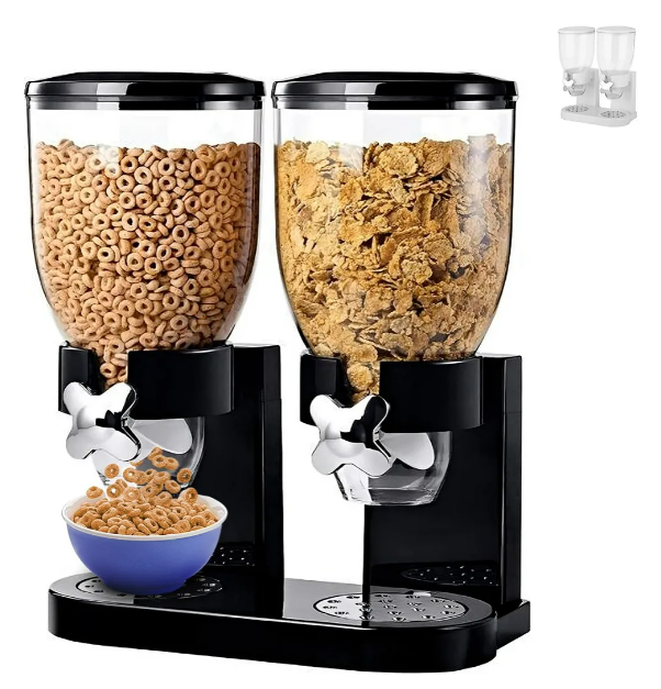 Foto 6 pulgar | Dispensador Xtellar De Cereal Despachador Doble Alimentos Y Semillas Color Negro