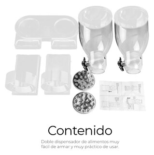 Foto 4 | Dispensador Xtellar De Cereal Despachador Doble Alimentos Y Semillas Color Blanco