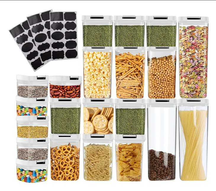 Foto 2 pulgar | Dispensador Xtellar 21 Pz Dispensadores De Cereales Y Semillas Plástico Herméticos Para Cocina Medidas Variadas Co