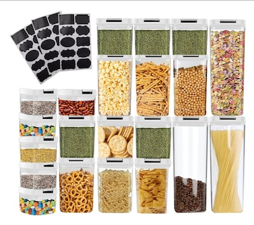 Foto 1 | Dispensador Xtellar 21 Pz Dispensadores De Cereales Y Semillas Plástico Herméticos Para Cocina Medidas Variadas Co