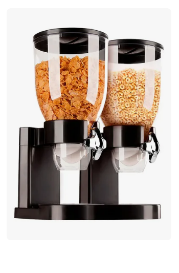 Foto 2 pulgar | Dispensador Cereal Doble Plástico Resistente Llave Apertura Color Negro