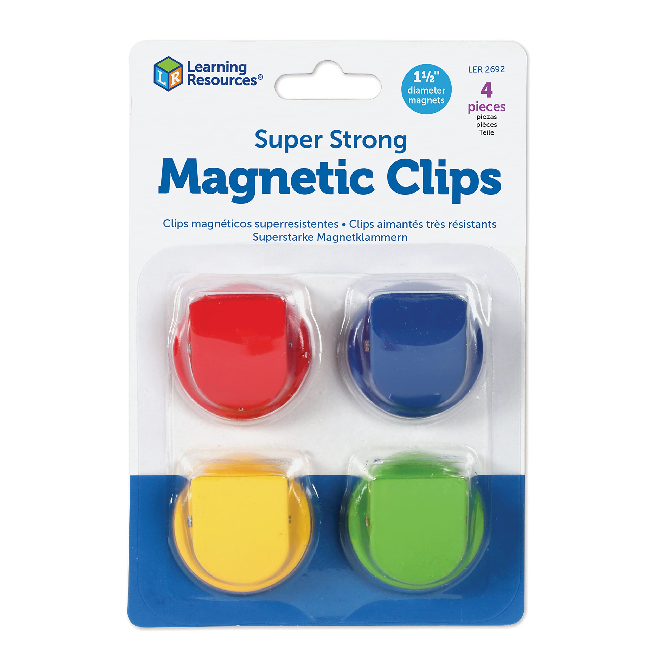 Foto 2 pulgar | Magnetic Clips Learning Resources Super Strong Set De 4 - Venta Internacional.