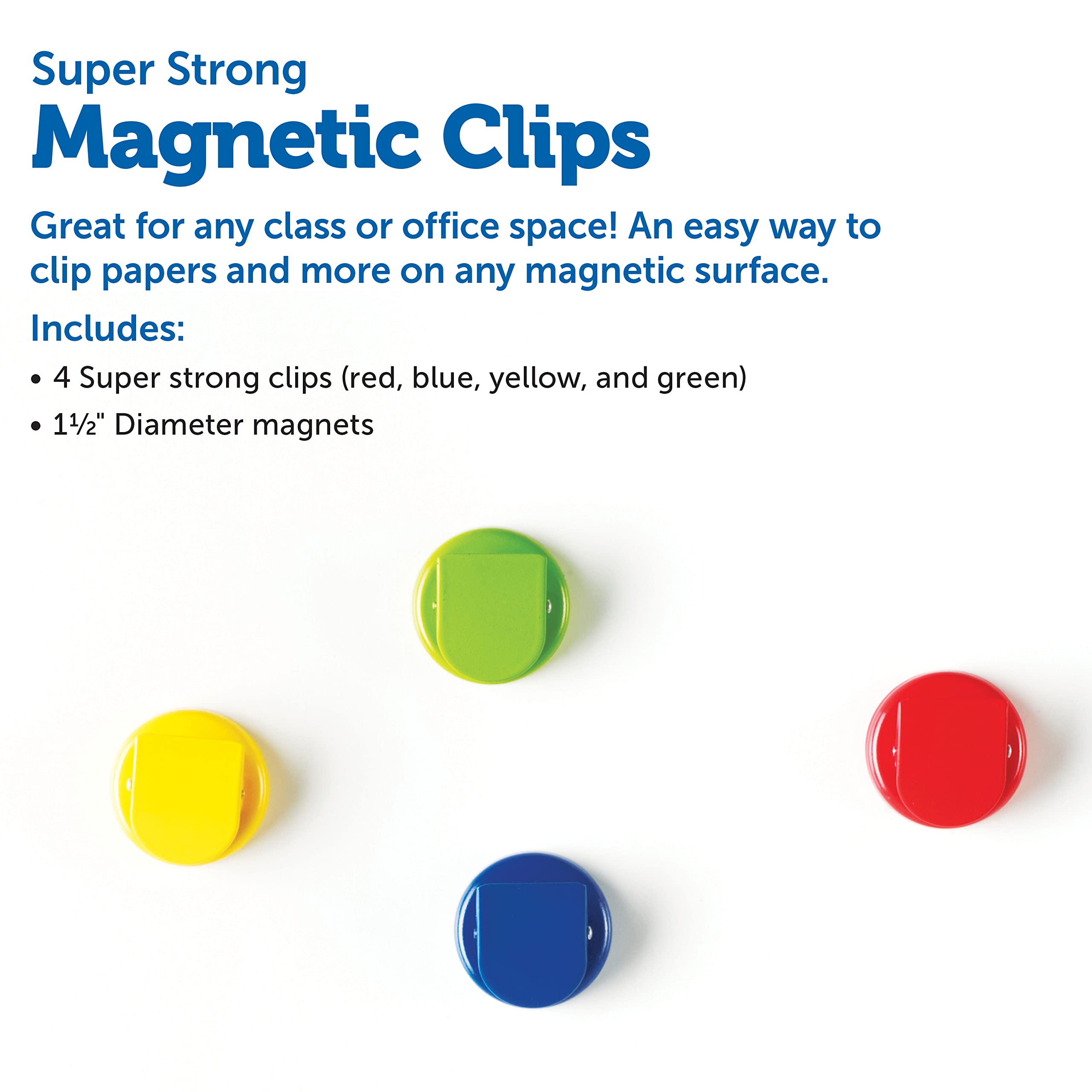 Foto 5 pulgar | Magnetic Clips Learning Resources Super Strong Set De 4 - Venta Internacional.