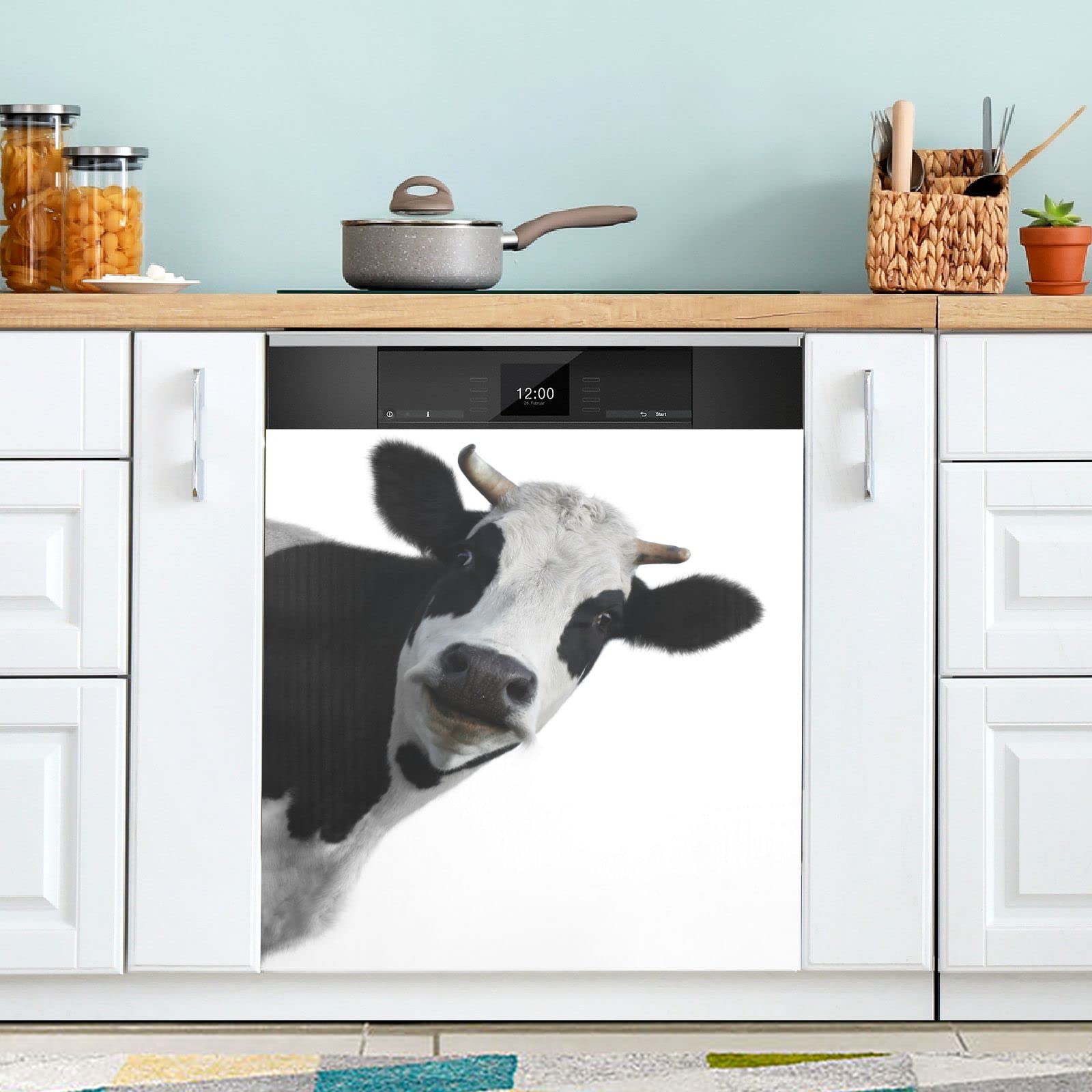 Funda Magnética Alaza Fun Cow Print Animal Para Lavavajillas 58,42 X 66,04 Cm - Venta Internacional.