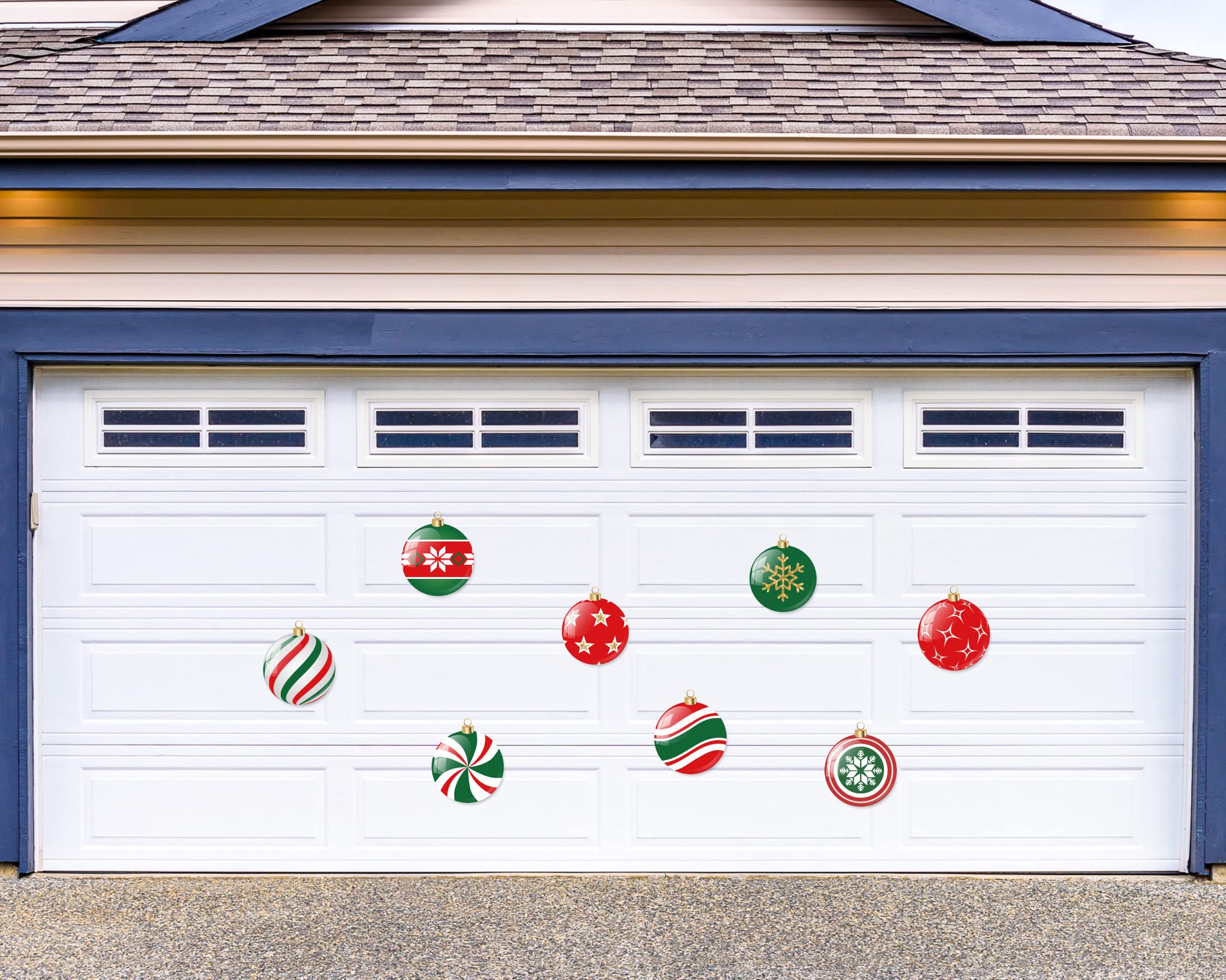 Foto 7 pulgar | Imanes Navideños Para Puertas De Garaje Con Forma De Bola De Navidad Colorida - Venta Internacional.