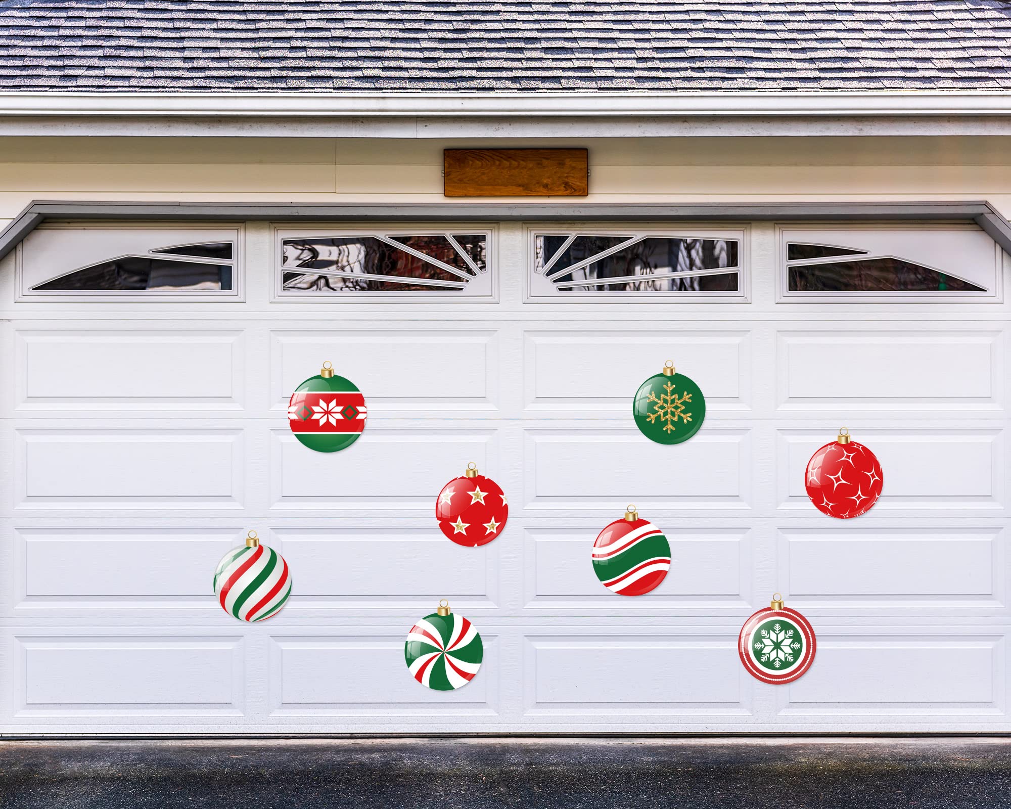 Foto 7 | Imanes Navideños Para Puertas De Garaje Con Forma De Bola De Navidad Colorida - Venta Internacional.