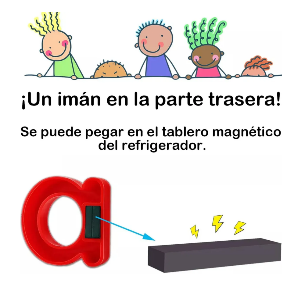 Foto 3 pulgar | Imán Magnético Para Nevera Con Números Y Letras Para Niños Lab.g  Multicolor