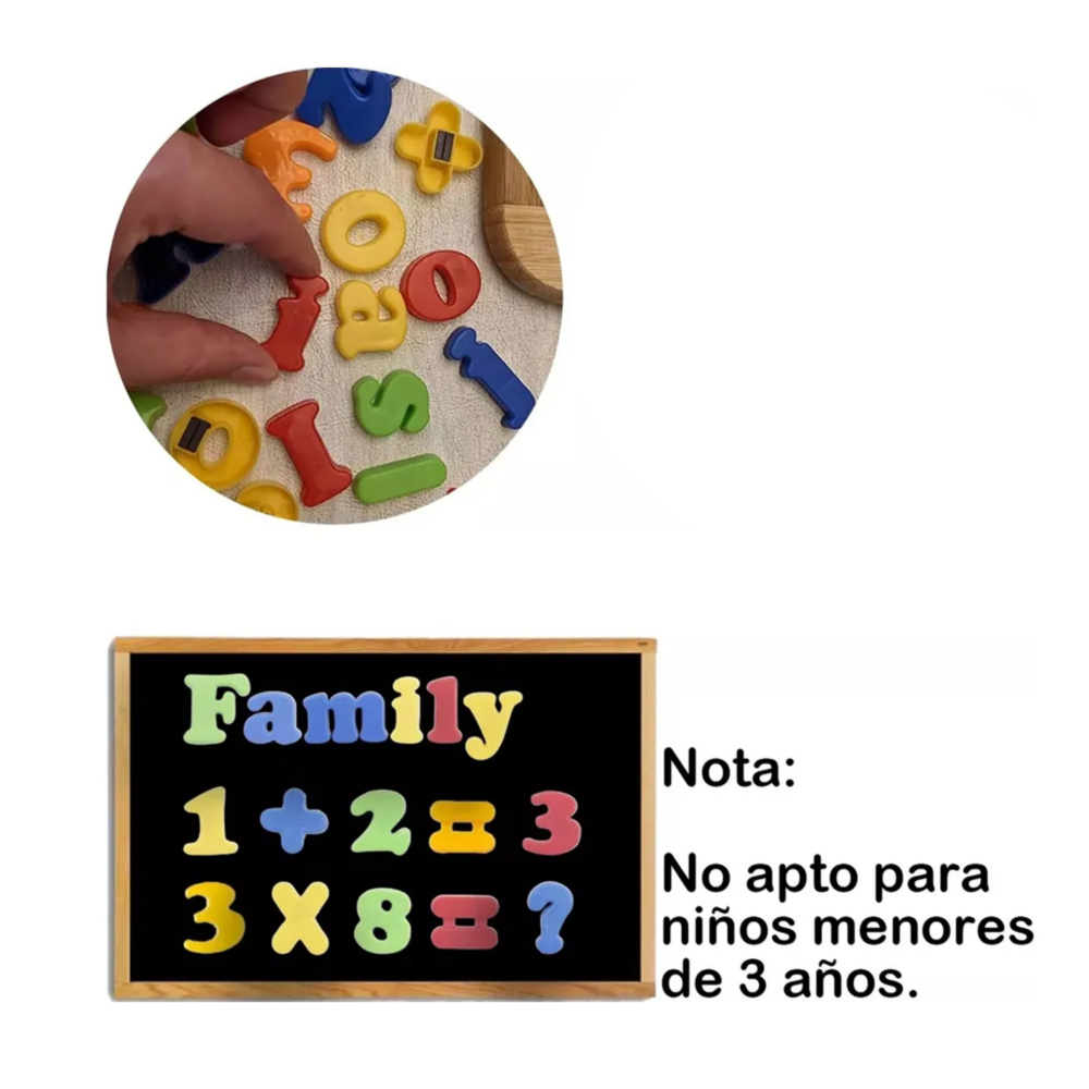 Foto 6 pulgar | Imán Magnético Para Nevera Con Números Y Letras Para Niños Lab.g  Multicolor