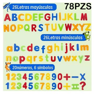 Foto 3 | Imán Magnético Para Nevera Con Números Y Letras Para Niños Belug Multicolor