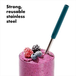 Foto 3 | Juego De Pajitas Reutilizables Oxo Good Grips De Acero Inoxidable, 4 Piezas - Venta Internacional.