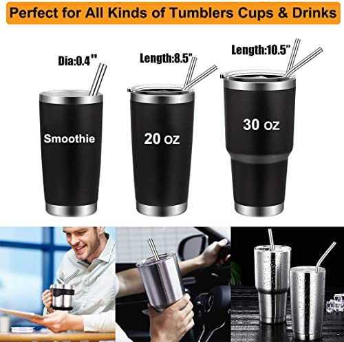 Foto 6 pulgar | Juego De 5 Pajitas De Metal Vannise Jumbo Smoothie De Acero Inoxidable - Venta Internacional.