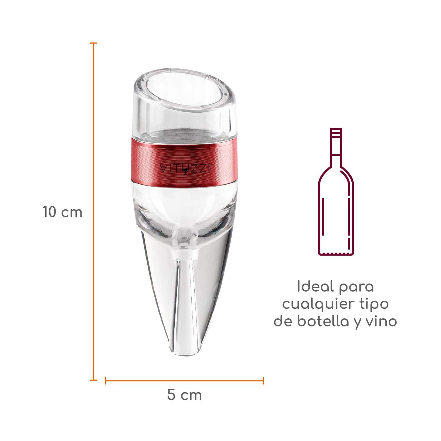 Foto 4 pulgar | Decantador de Vino Premium Vituzzi Dorado