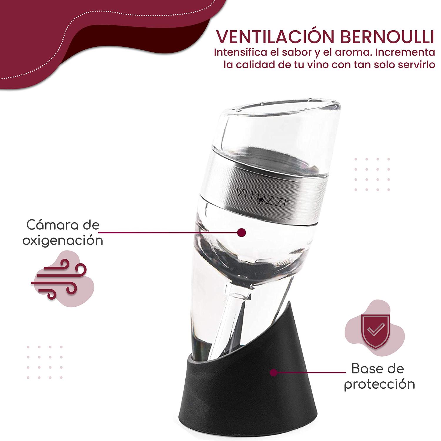 Foto 6 | Decantador De Vino Premium Plata Vituzzi