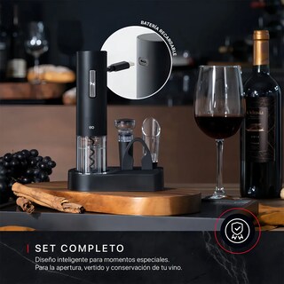 Foto 3 | Sacacorchos De Vino Eléctrico Recargable Eo Safe Imports Esi-20688 Negro