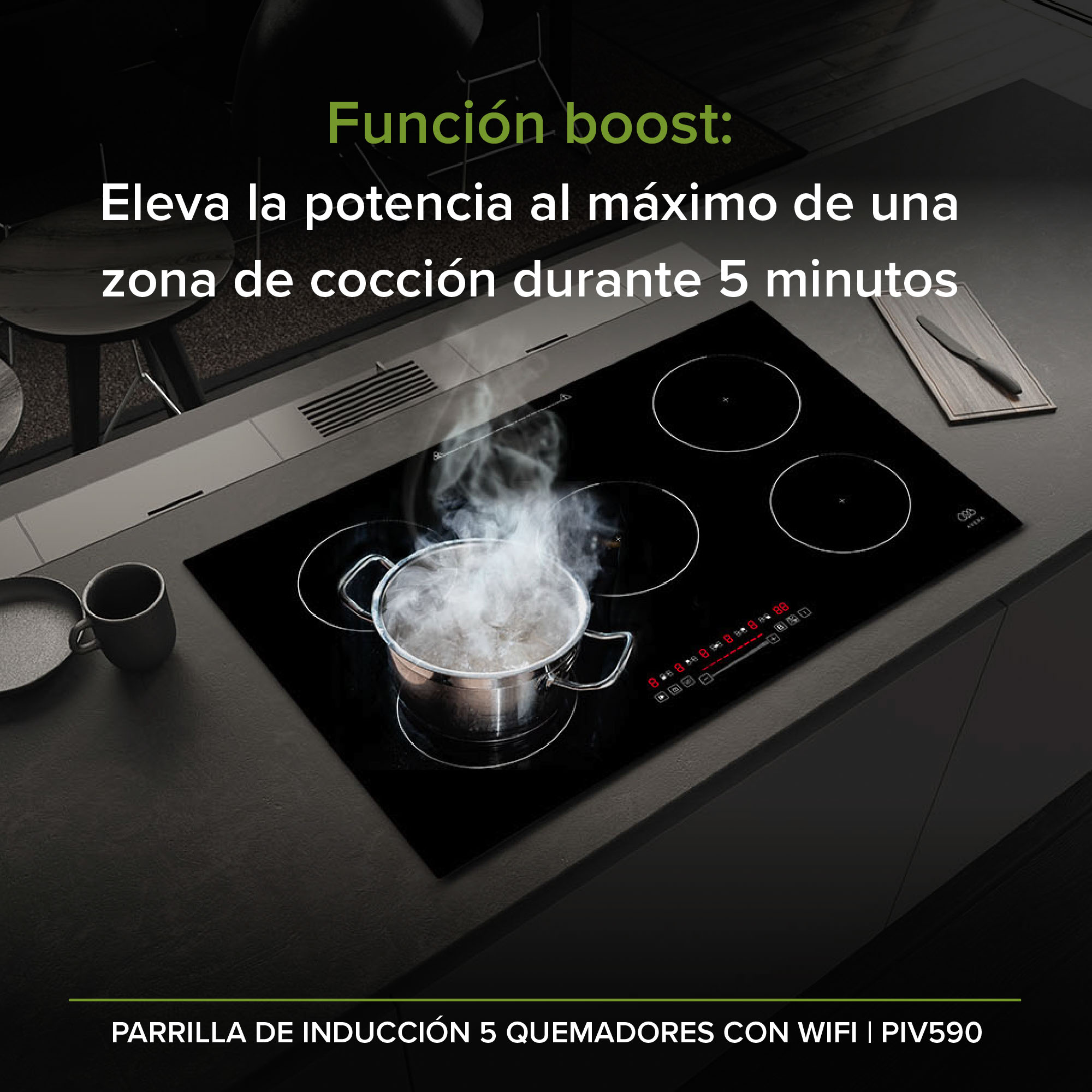Foto 7 pulgar | Parrilla de Inducción Avera Piv590 con Vidrio Templado