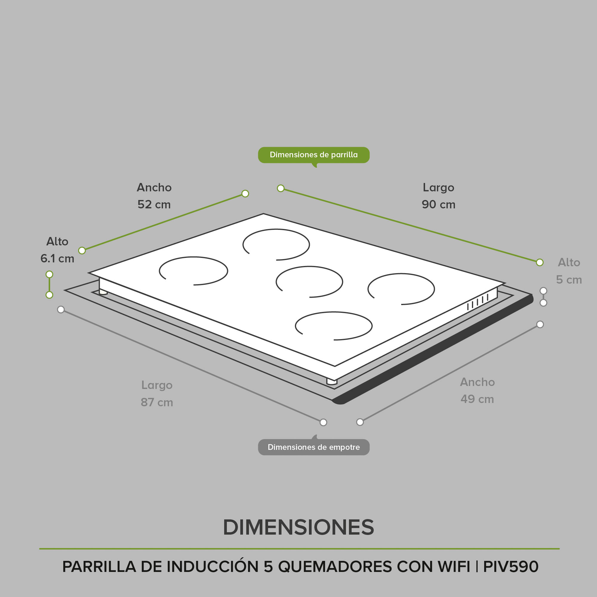 Foto 9 pulgar | Parrilla de Inducción Avera Piv590 con Vidrio Templado