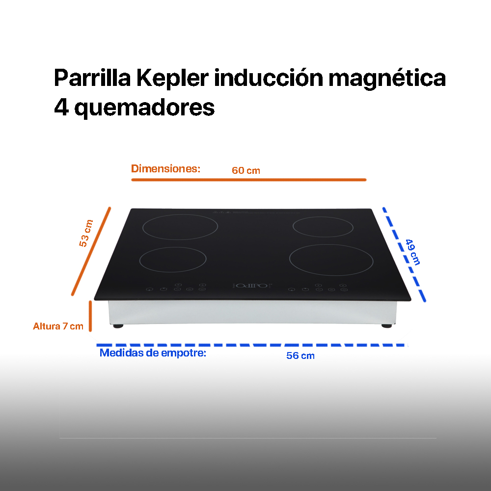 Foto 4 | Parrilla Induccion Magnetica Odipo Kepler Quemadores